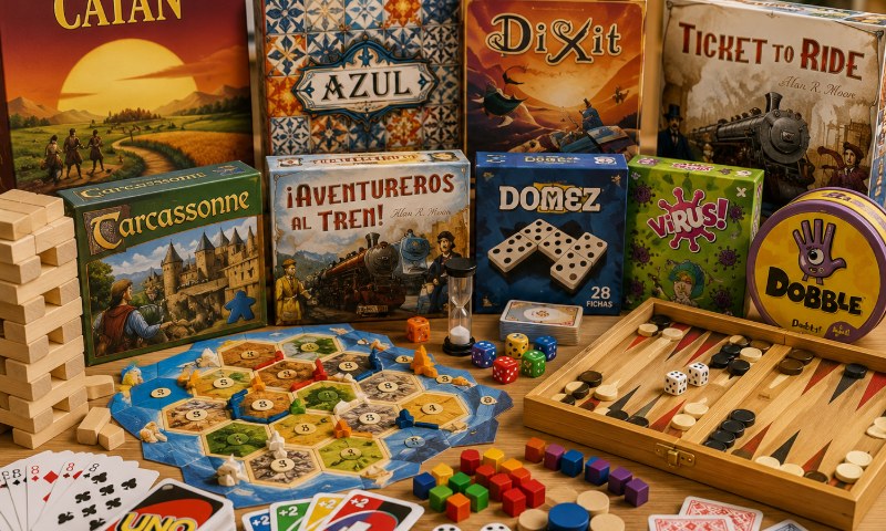 Variedad de juegos de mesa